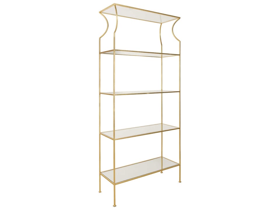 Flared Top Gold Leaf Etagere