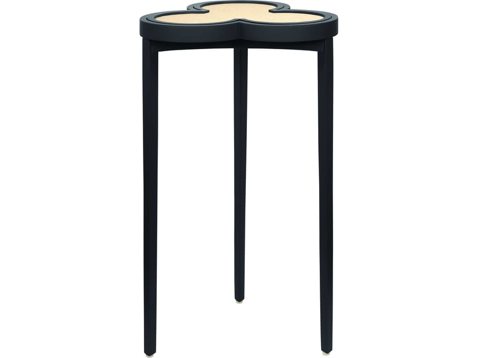 Dylan Clover Shape Side Table in Matte Navy Lacquer