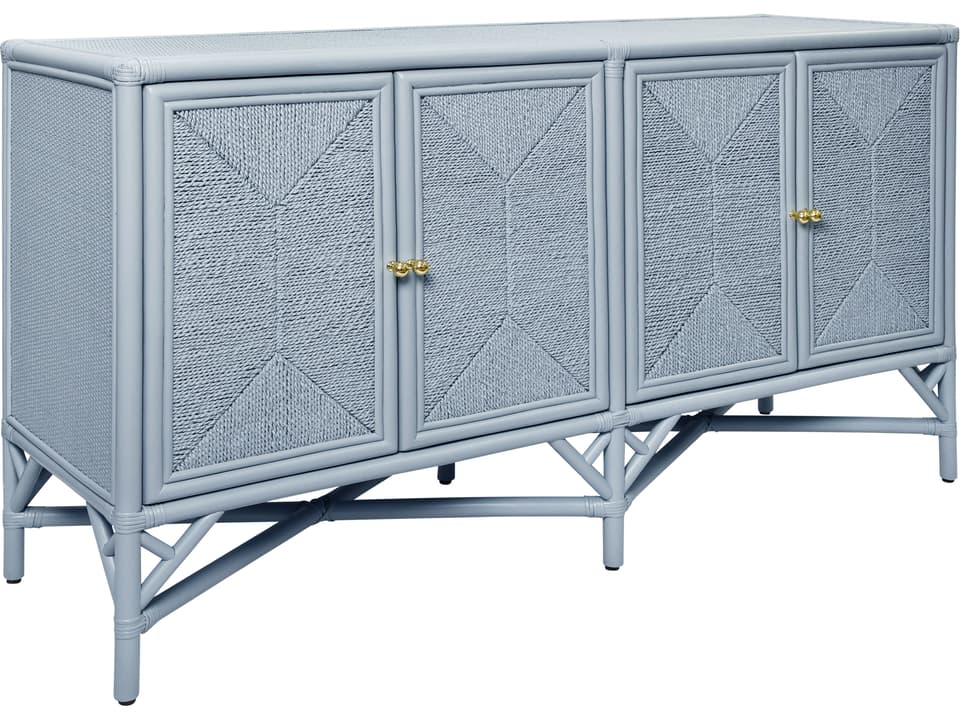 Eleanor Rattan Four-Door Buffet in Painted Light Blue