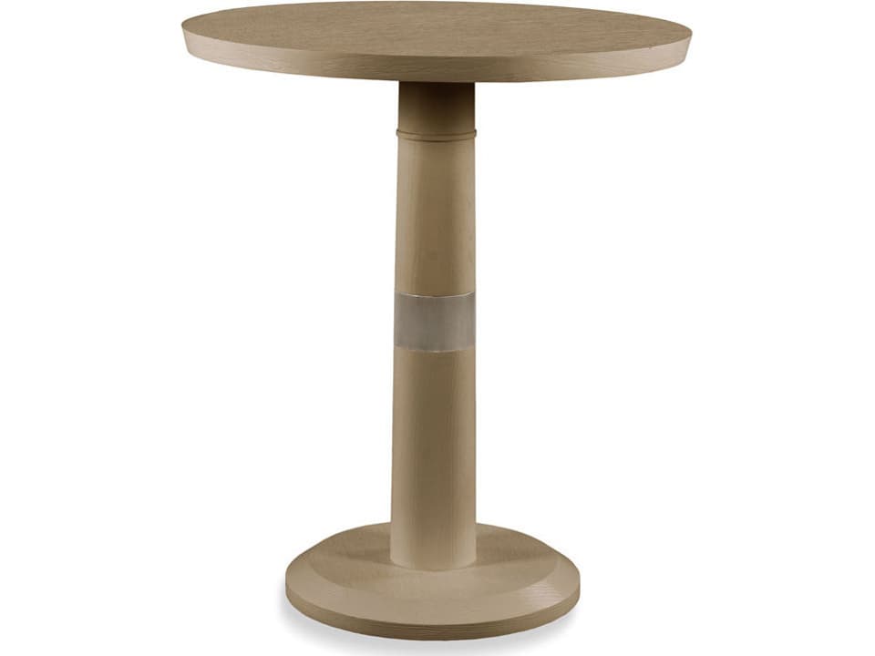 Gimlet Round Dual Height Pub Table in Vintage Oak