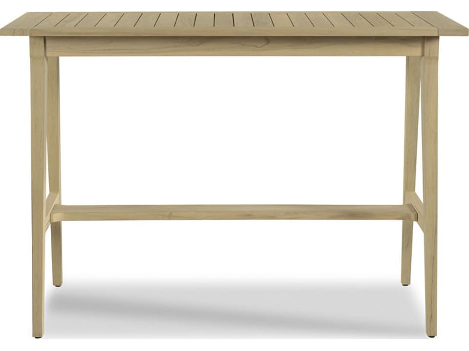 Bellevue 60-Inch Rectangle Counter Height Tasting Table in Weathered Teak