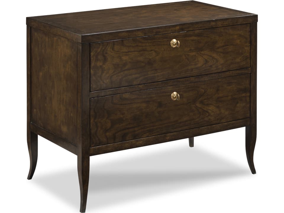 Sarah 2-Drawer Bedside Chest in Mink Finish