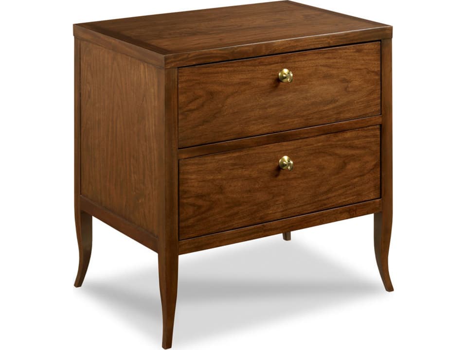 Petite Sarah Bedside Chest Hardwood Solids Cherry Veneer Bordeaux Finish