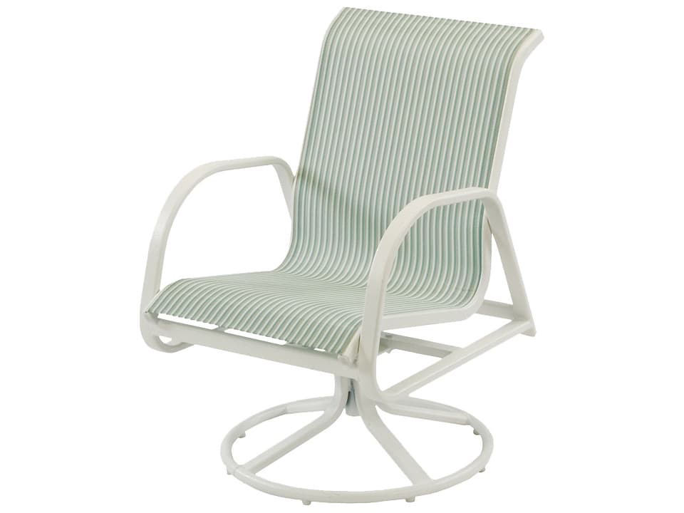 Ocean Breeze Sling Aluminum Dining Swivel Rocker
