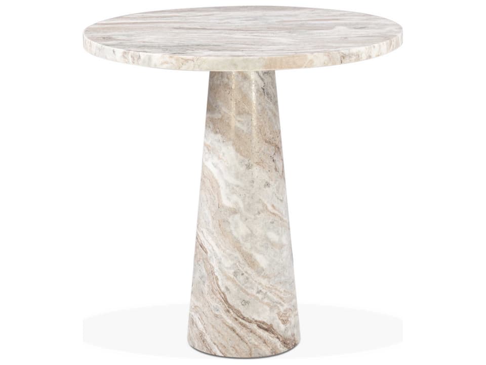 Giza Round 30-Inch Dining Table in Brown Toronto Marble