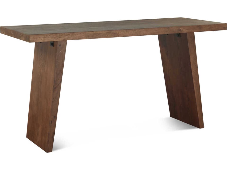 Hampton 68-Inch Rectangle Gathering Counter Dining Table Walnut Acacia Wood