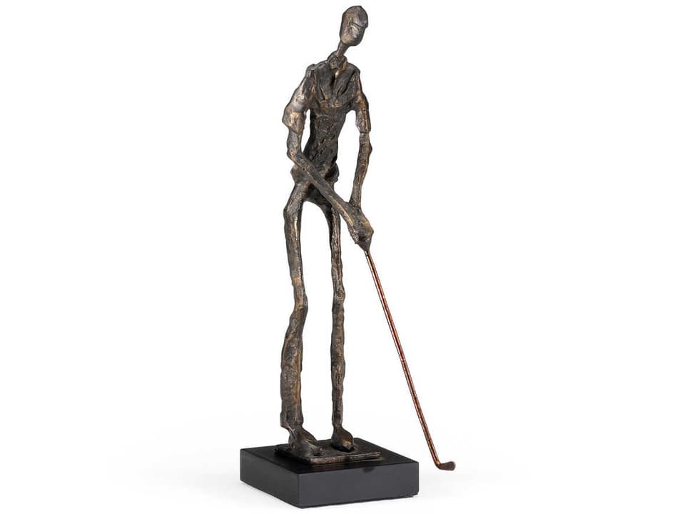 Putting Golfer Sculpture with Bronze Finish