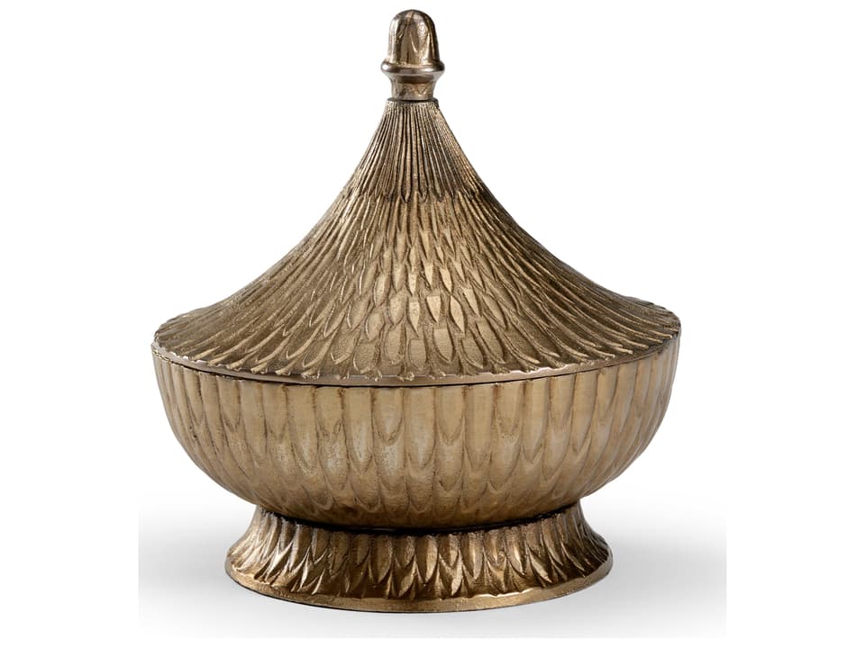 Fig Cast Aluminum Canister in Antique Bronze