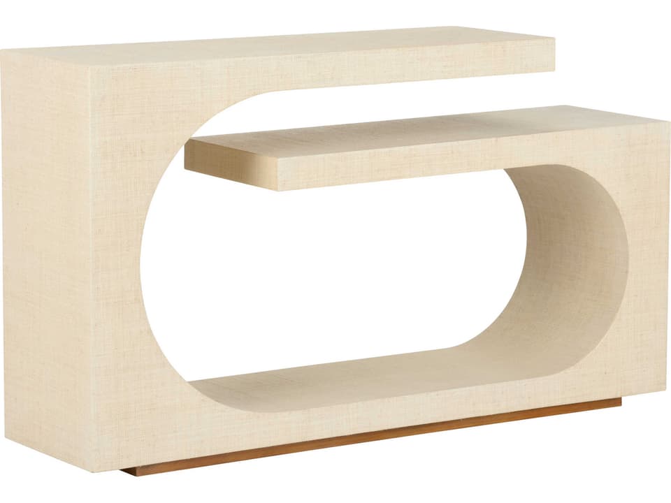Ocean Drive Console Table with Woven Grasscloth Finish