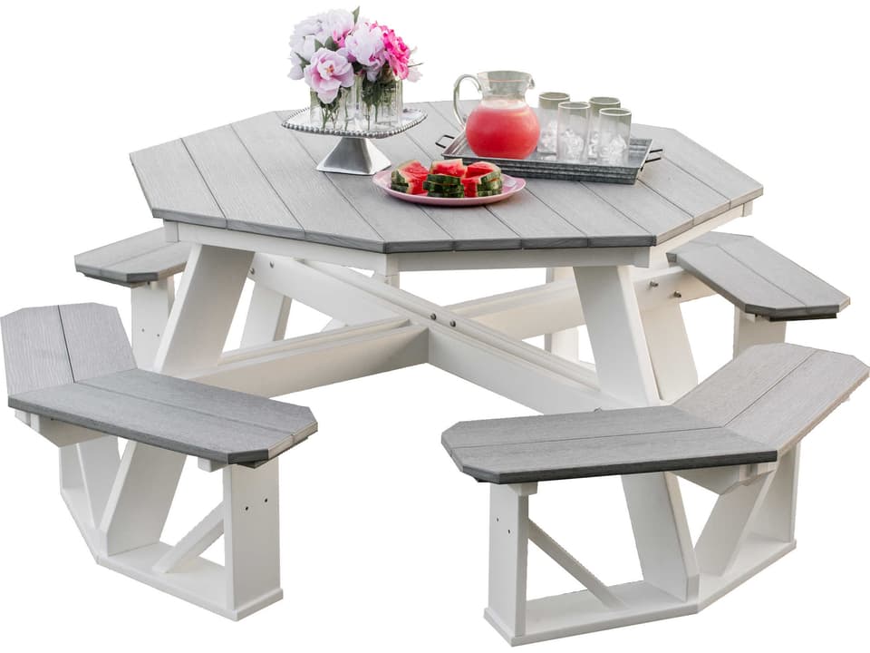 Heritage Recycled Plastic Octagon Patio Picnic Table