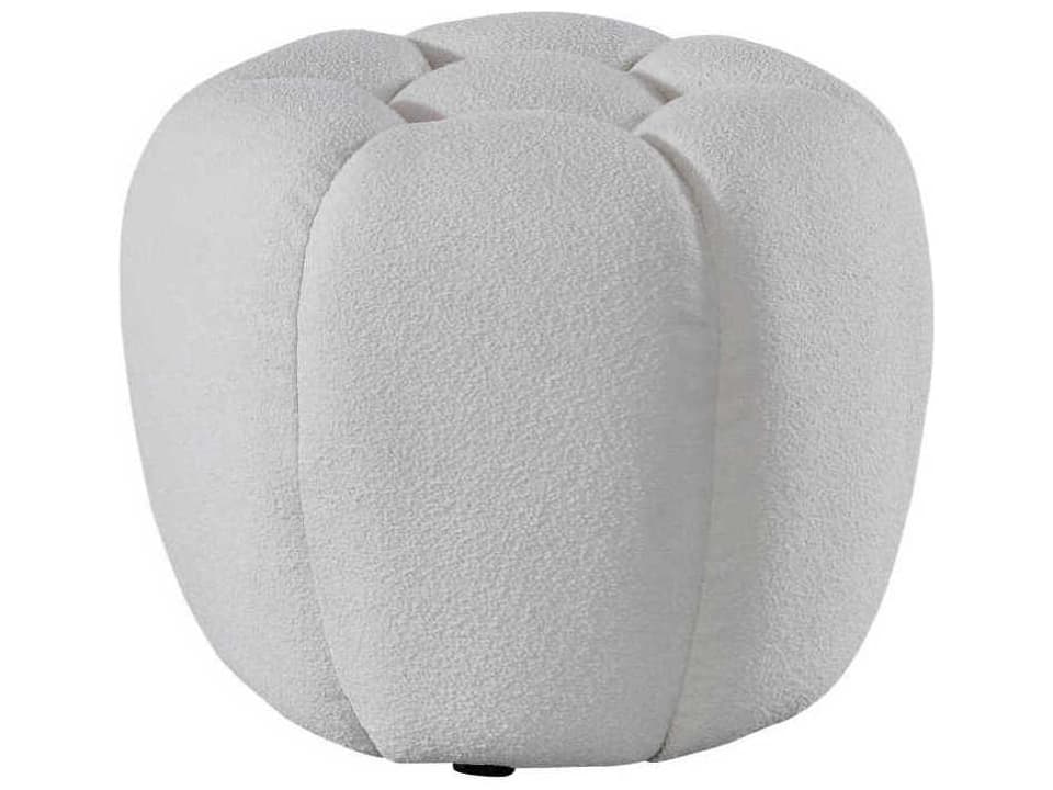 Nest White Upholstered Ottoman