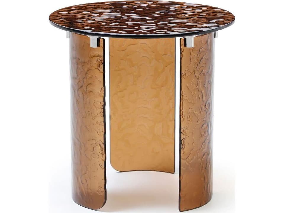 Rivelle Round Glass End Table