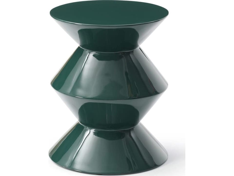 Joy Compact End Side Table in Gloss Green Lacquer