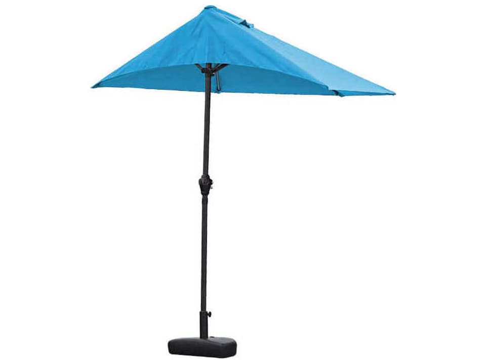 Asher 9-Foot Square Crank Lift Outdoor Umbrella in Blue
