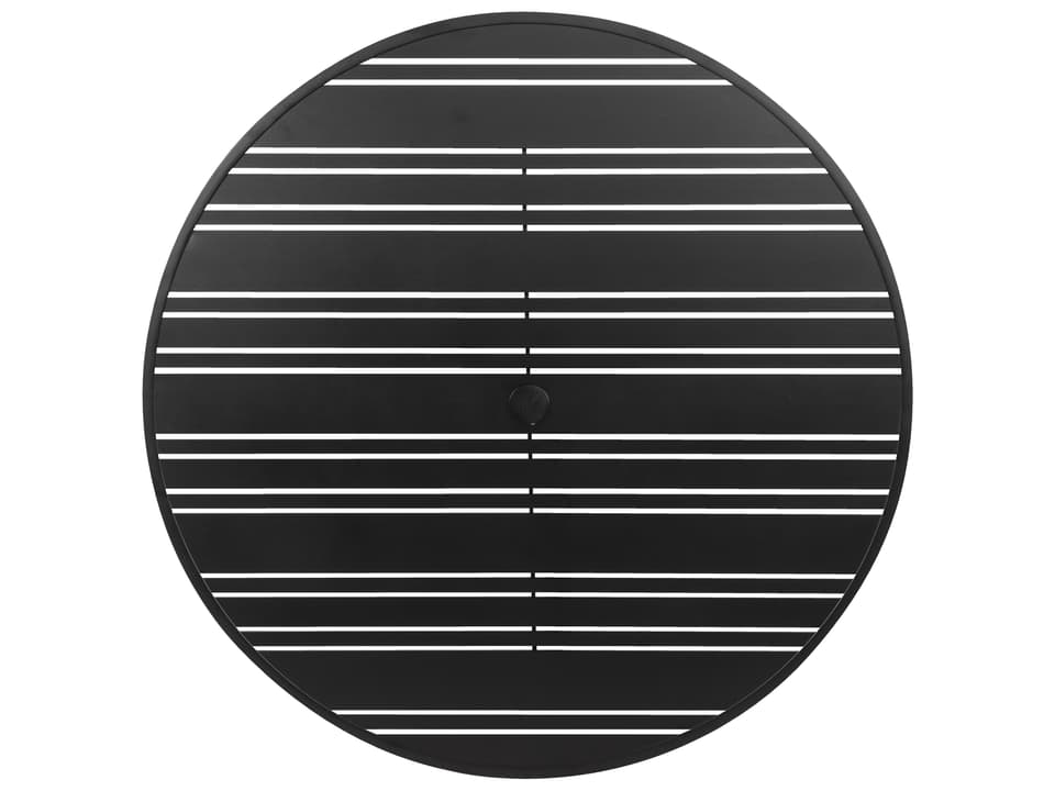 Extruded Aluminum Tri-Slat Round Table Top with Umbrella Hole