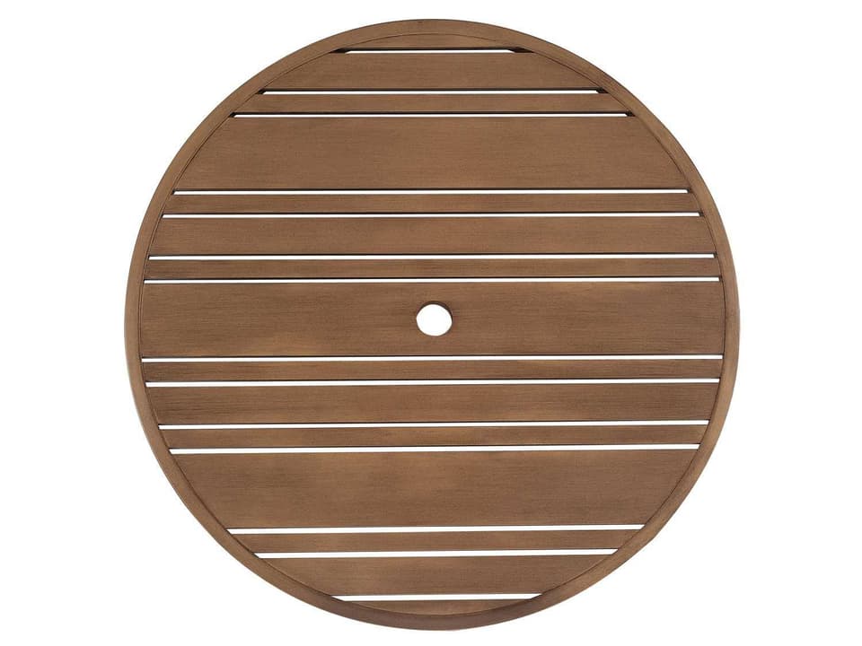 Tri-Slat 60-Inch Round Aluminum Table Top with Umbrella Hole