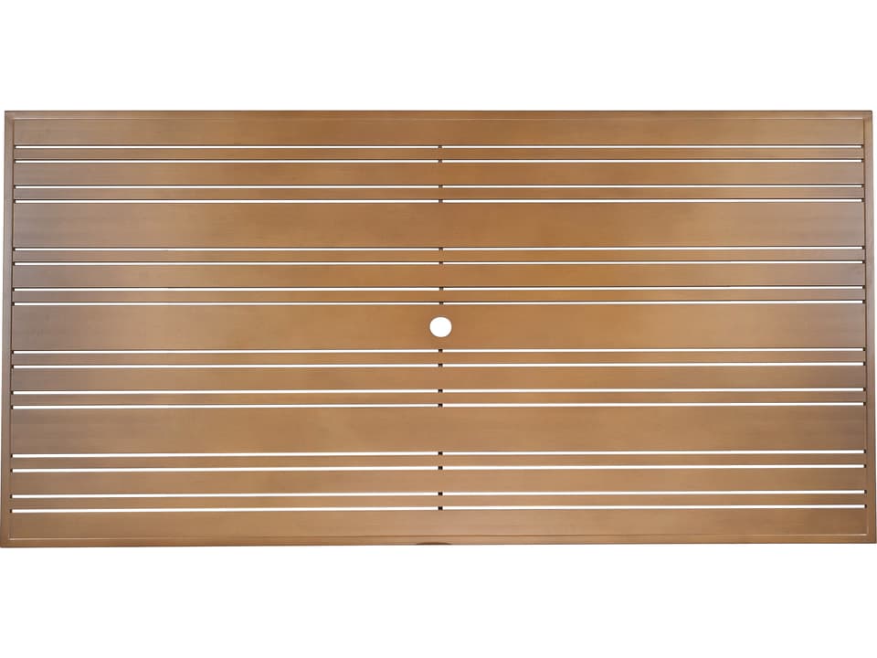 Tri-Slat 84 x 42-Inch Rectangular Aluminum Table Top with Umbrella Hole