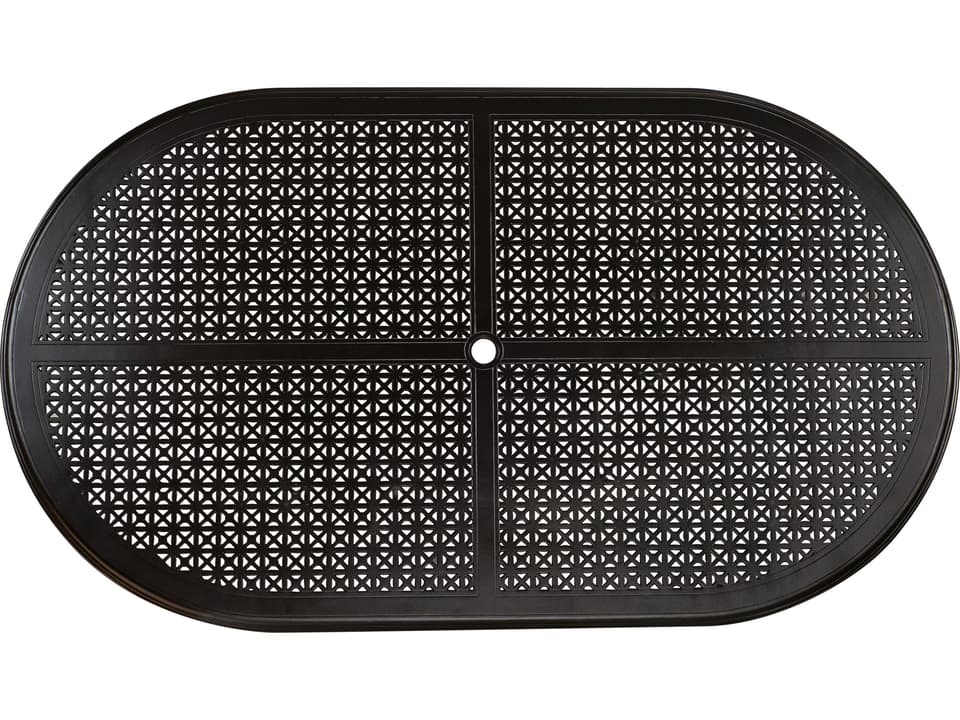 Hampton Cast Aluminum Oval Table Top with Umbrella Hole