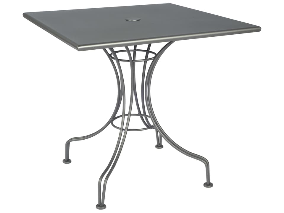 Wrought Iron 30-Inch Square Solid Top Bistro Table