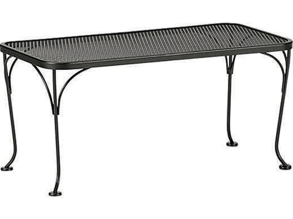 Wrought Iron Mesh Rectangular Coffee Table