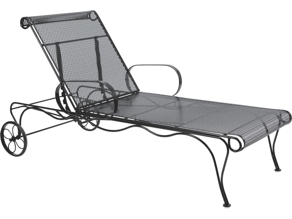 Briarwood High Back Spring Base Outdoor Lounge Chair in Wrought Iron