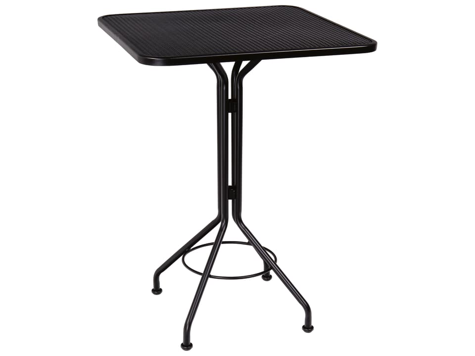 Wrought Iron Mesh Square Patio Bar Height Table