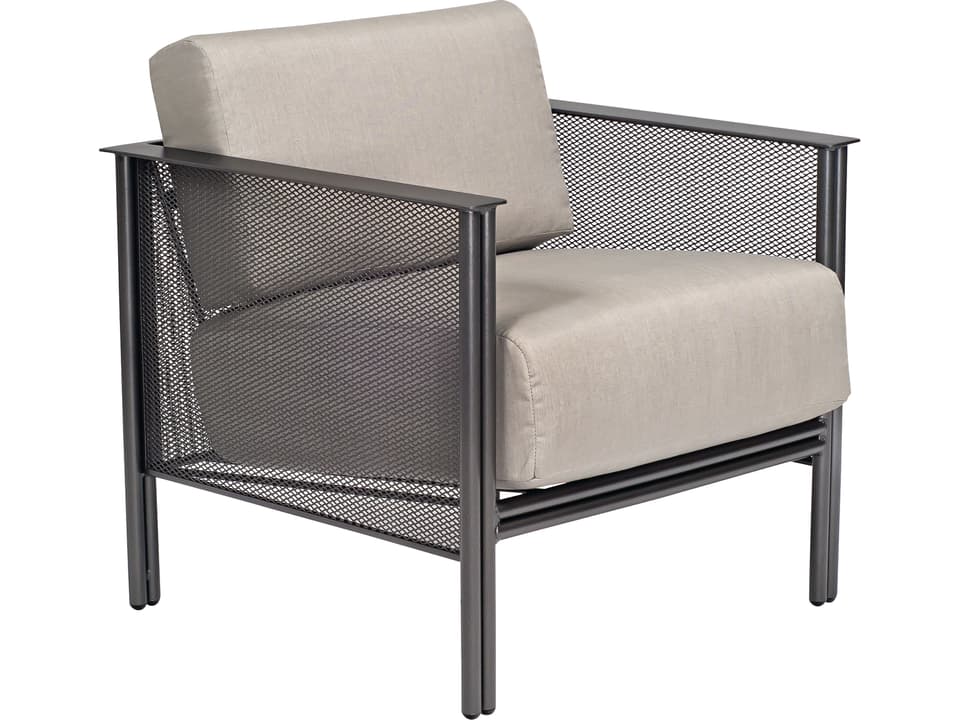 Jax Upholstered Outdoor Lounge Chair with Wrought Iron Frame