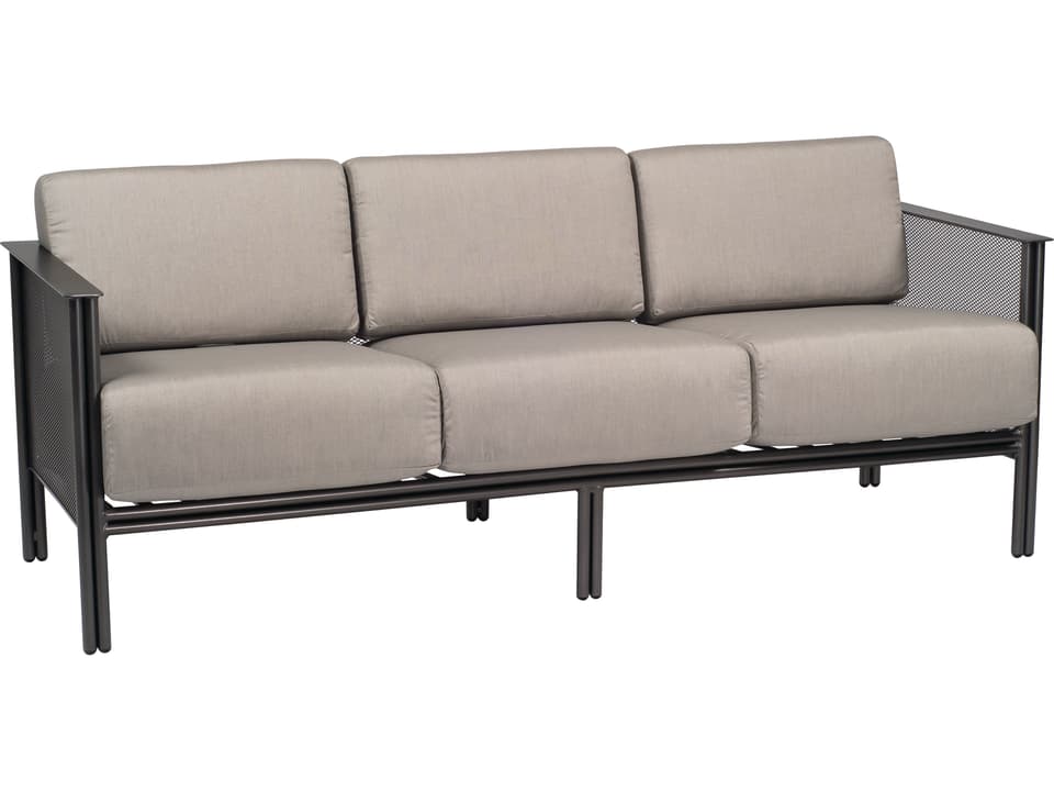 Jax 3-Seat Wrought Iron Outdoor Sofa with Cushions
