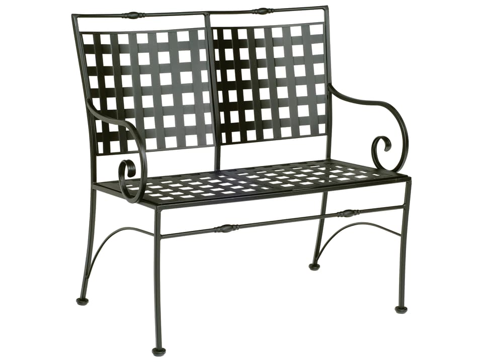 Sheffield Wrought Iron Outdoor Patio Bench