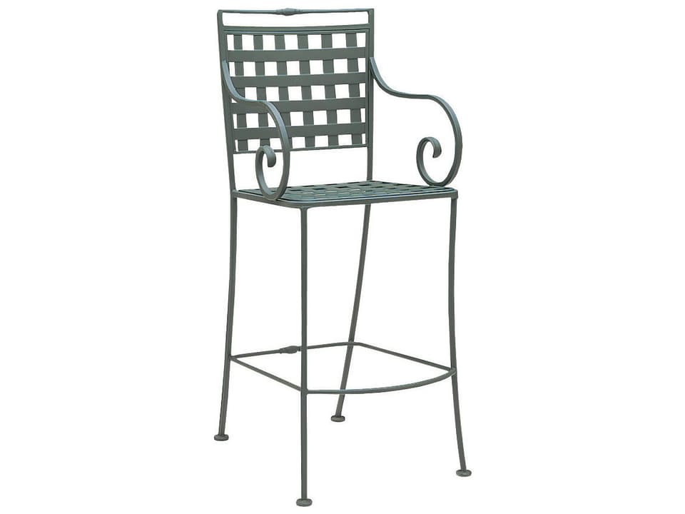 Sheffield Wrought Iron Bar Stool with Cushion