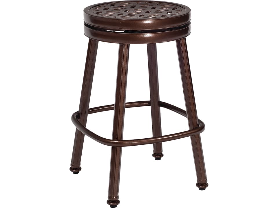 Casa Cast Aluminum Round Swivel Counter Stool