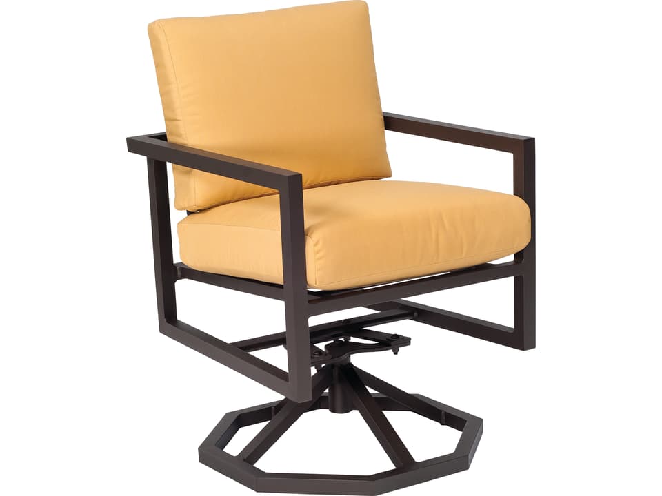 Salona Cushion By Joe Ruggiero Aluminum Swivel Rocker Patio Dining Arm Chair