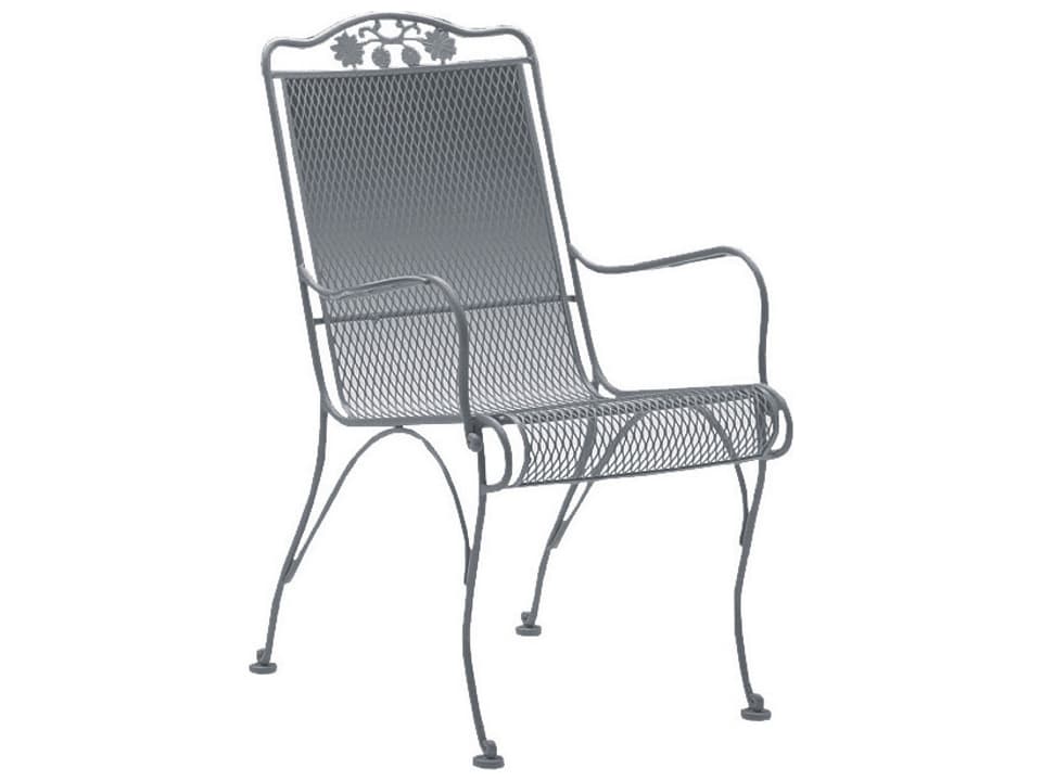 Briarwood Wrought Iron High Back Dining Arm Chair