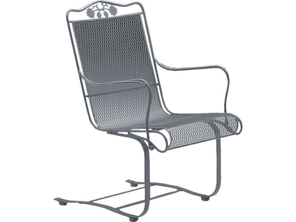 Briarwood Wrought Iron High Back Spring Lounge Chair
