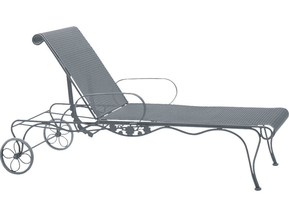 Briarwood Wrought Iron Adjustable Chaise Lounge with Cushion
