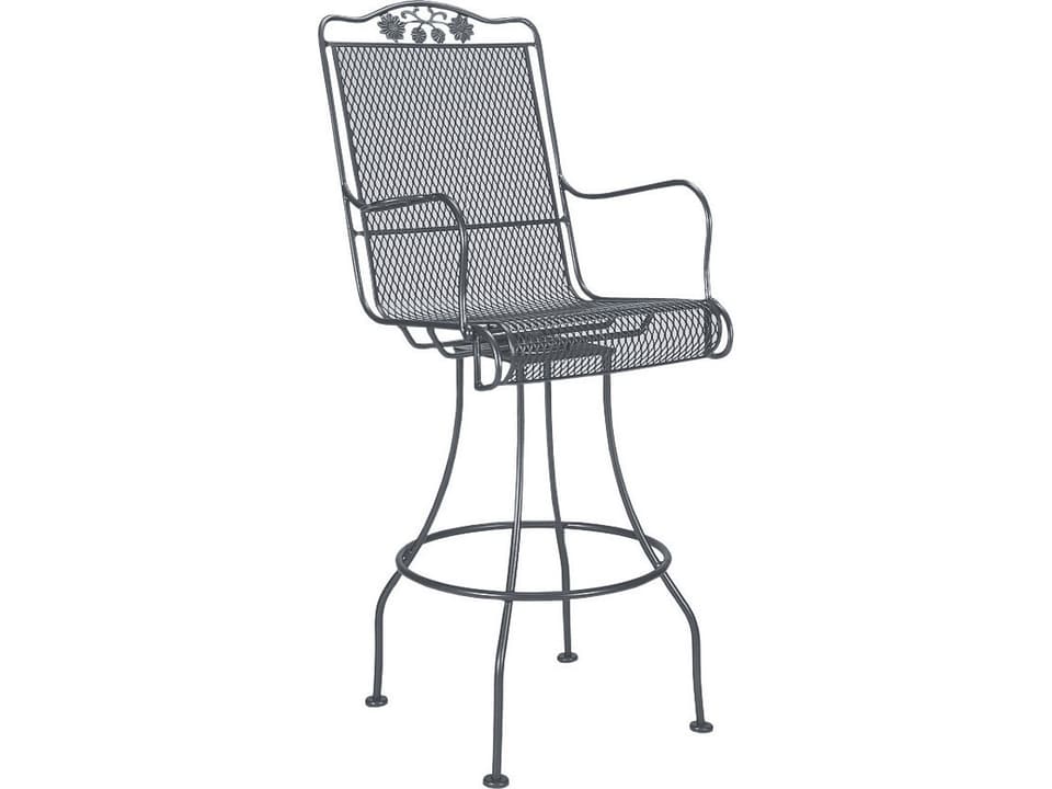 Briarwood Wrought Iron Swivel Bar Stool