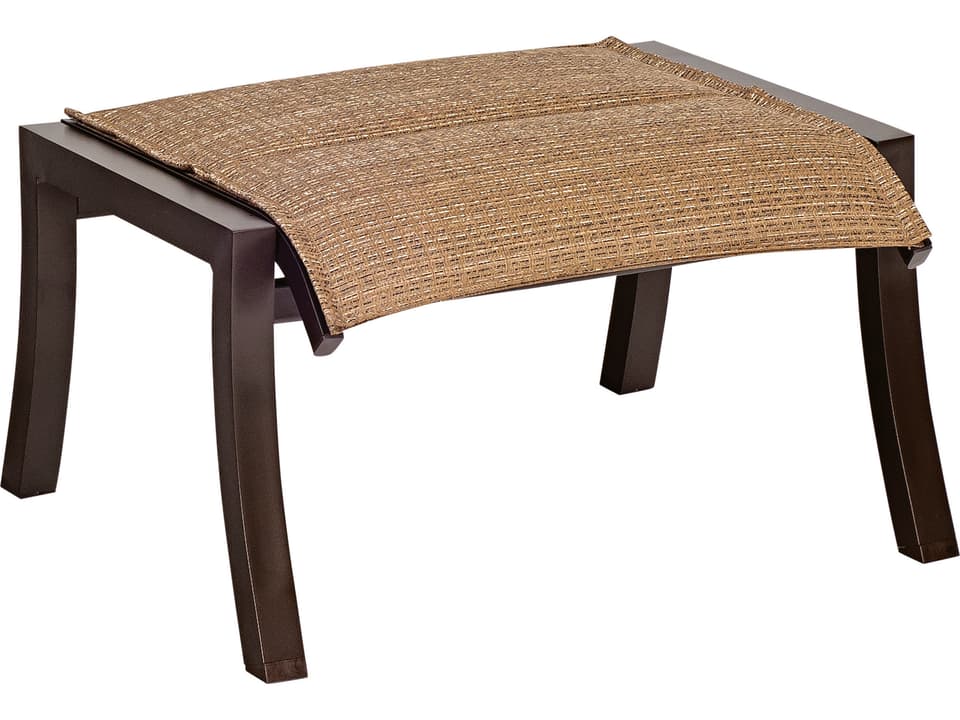 Cortland Padded Sling Aluminum Ottoman