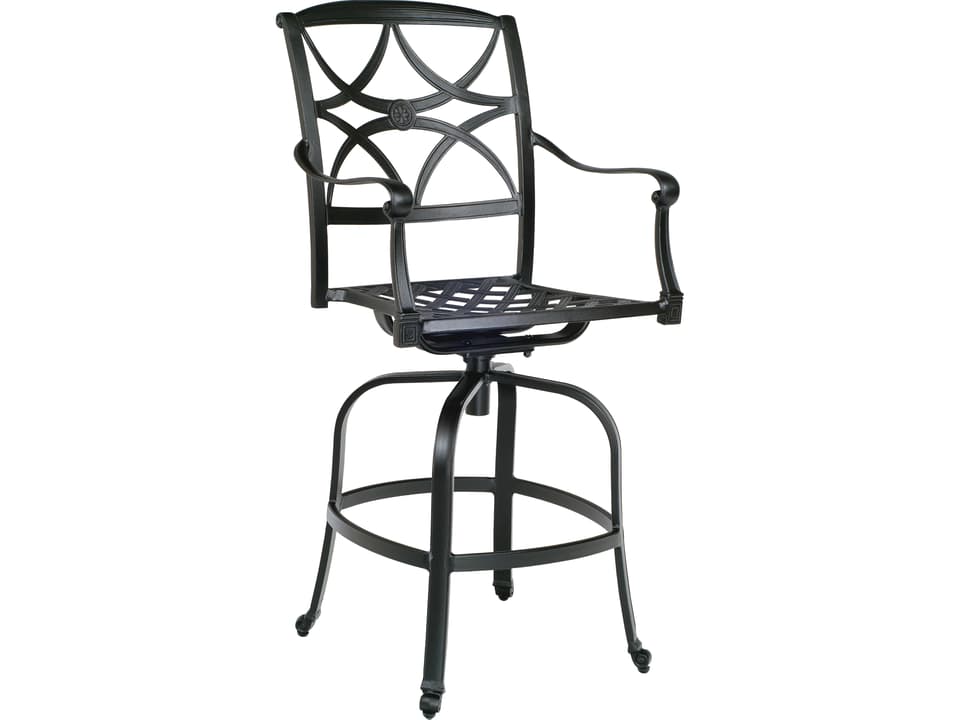 Wiltshire Cast Aluminum Swivel Patio Bar Stool Outdoor