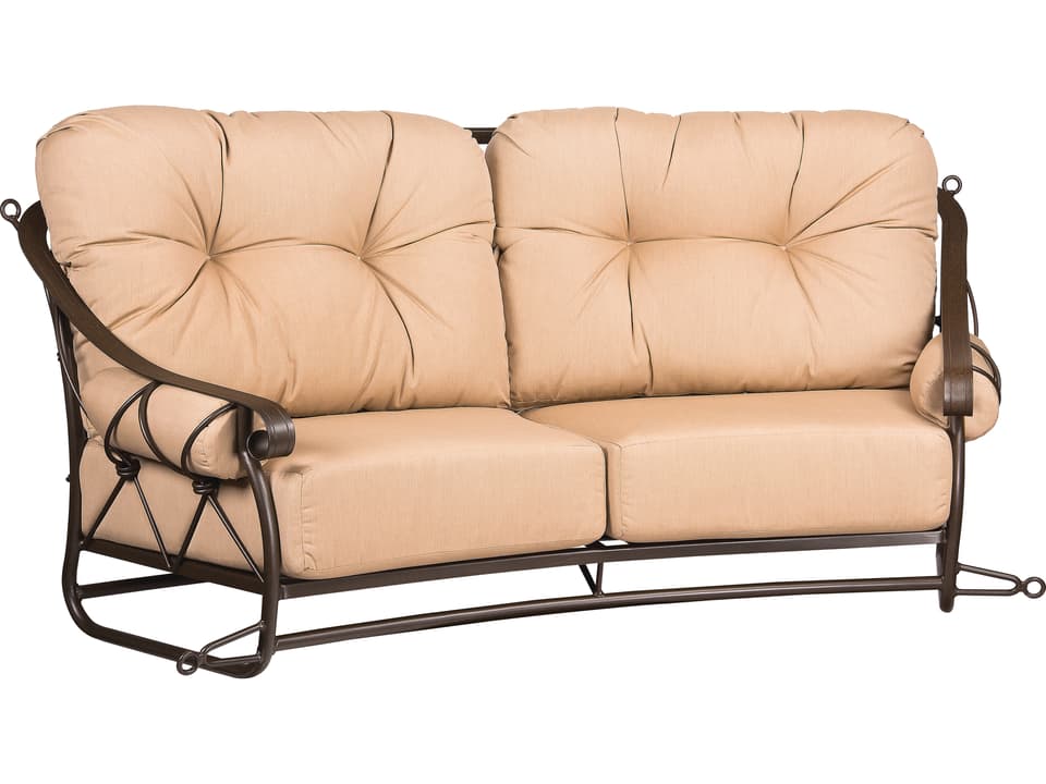 Derby 2-Seat Wrought Iron Outdoor Swing with Cushions