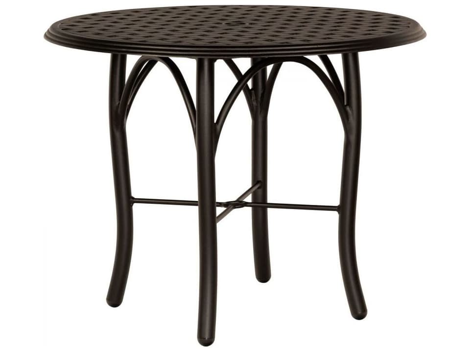 Thatch 36-Inch Round Aluminum Bistro Table with Umbrella Hole
