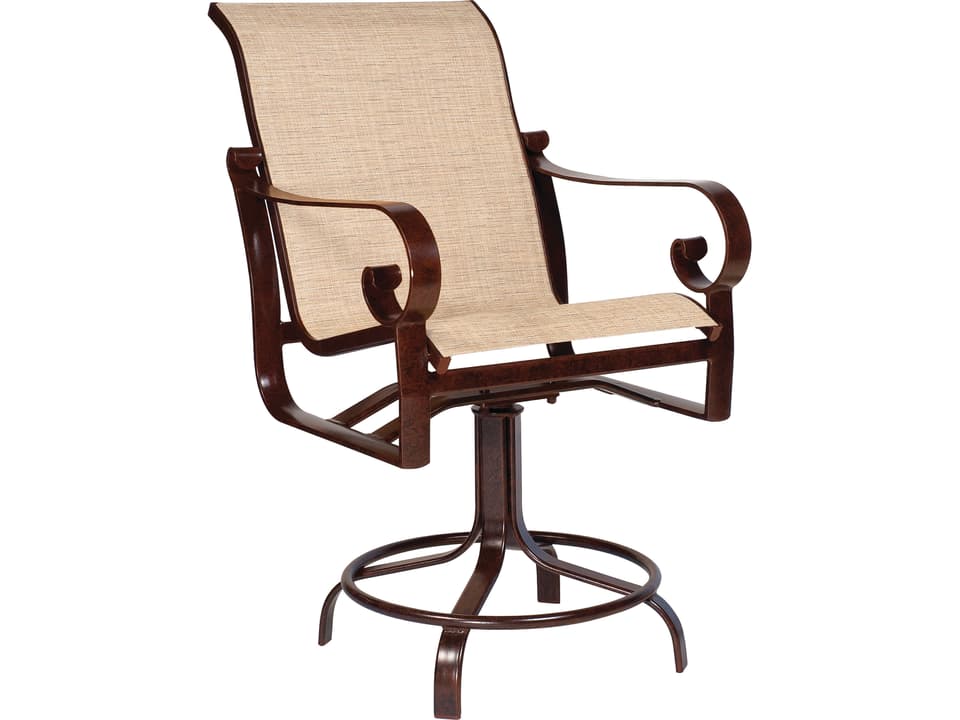 Belden Sling Aluminum Swivel Outdoor Patio Counter Stool
