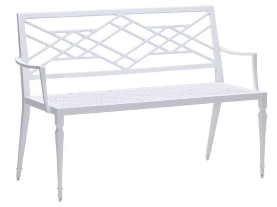 Tuoro Aluminum Patio Bench with Arms by Alexa Hampton