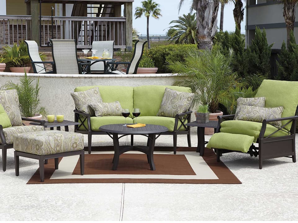 Andover Cushion Aluminum Outdoor Lounge Set