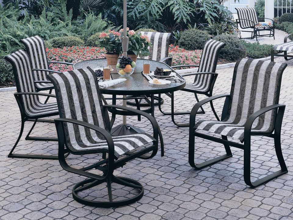 Cayman Isle Sling Aluminum Patio Dining Set