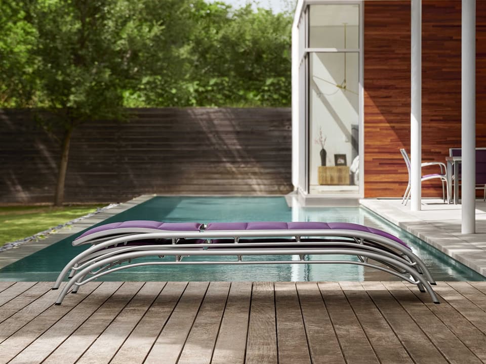 Orion Padded Sling Aluminum Patio Lounge Set