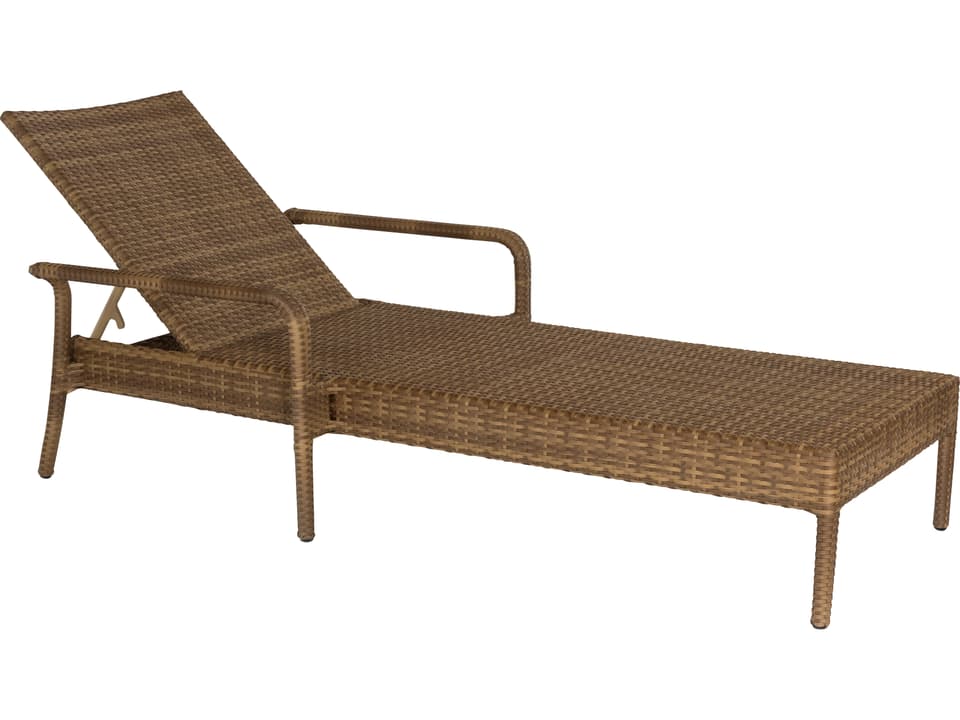 Whitecraft All Weather Wicker Padded Adjustable Patio Chaise Lounge
