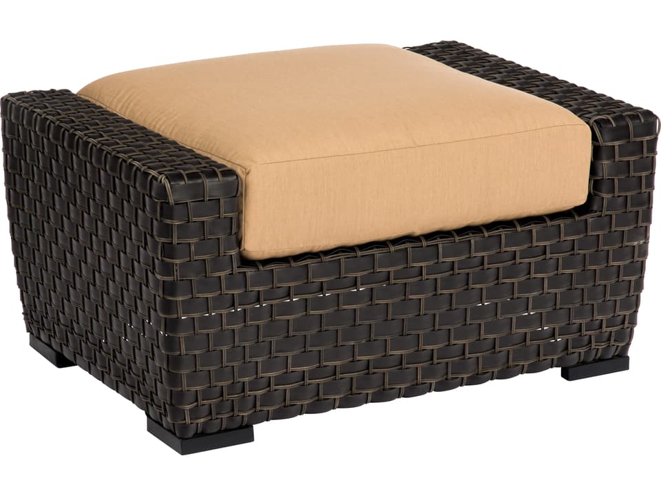 Cooper Wicker Amazon Mahogany Patio Ottoman