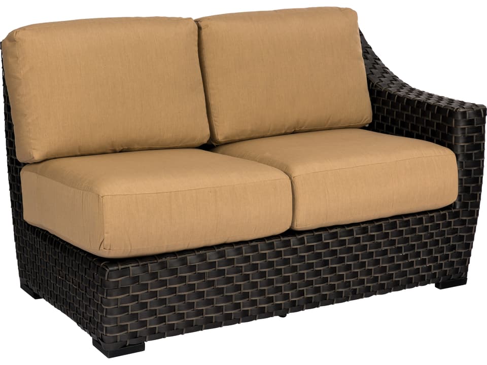Cooper Wicker Amazon Mahogany Left Arm Patio Loveseat