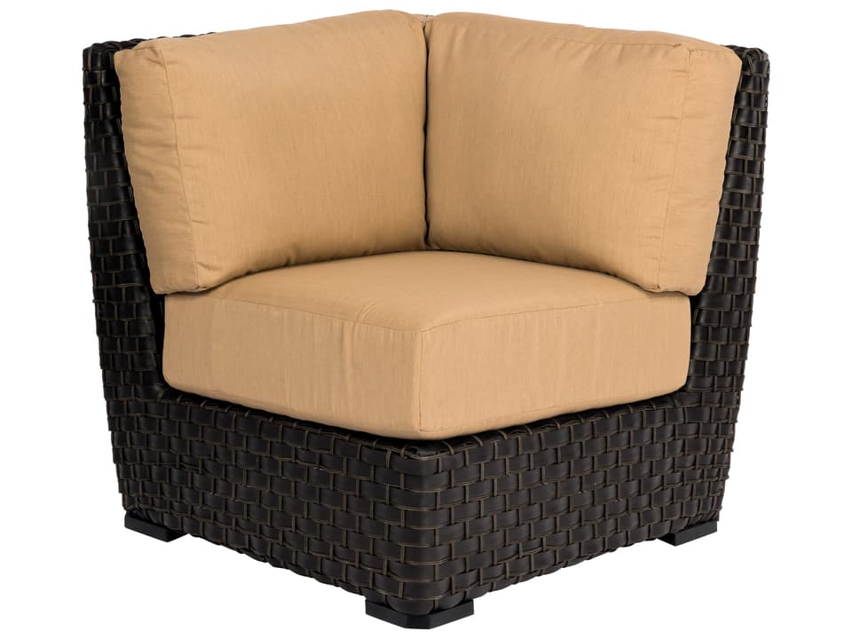 Cooper Wicker Amazon Mahogany Corner Patio Lounge Chair