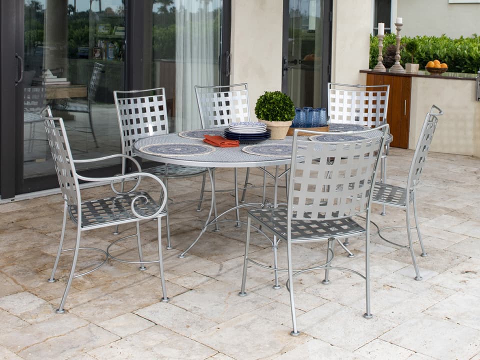Sheffield Wrought Iron Outdoor Patio Dining Set